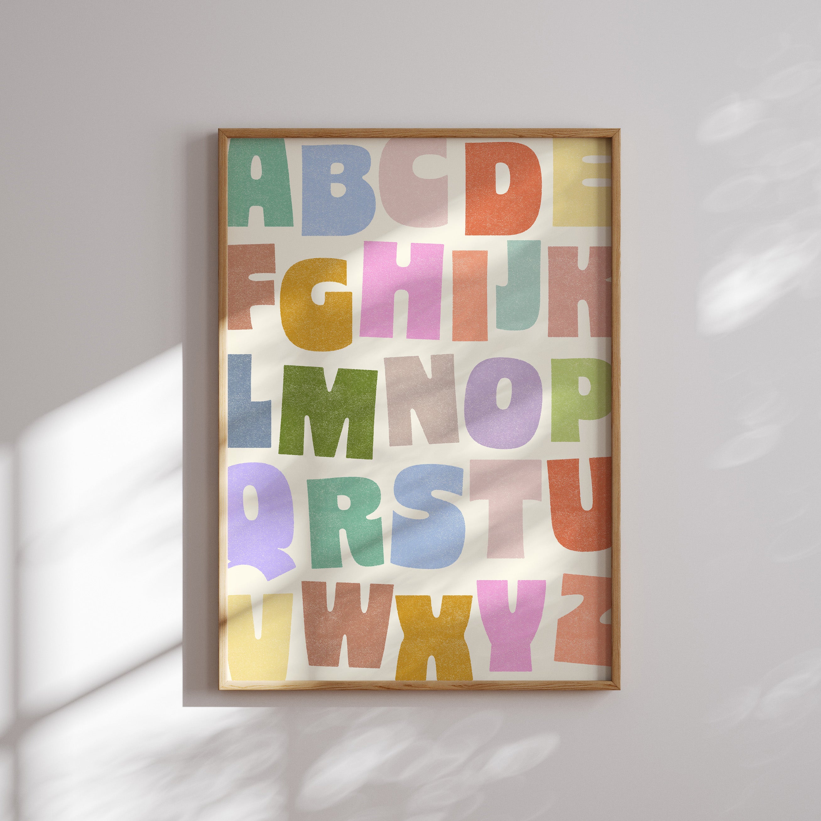 Biggie Alphabet in Rainbow