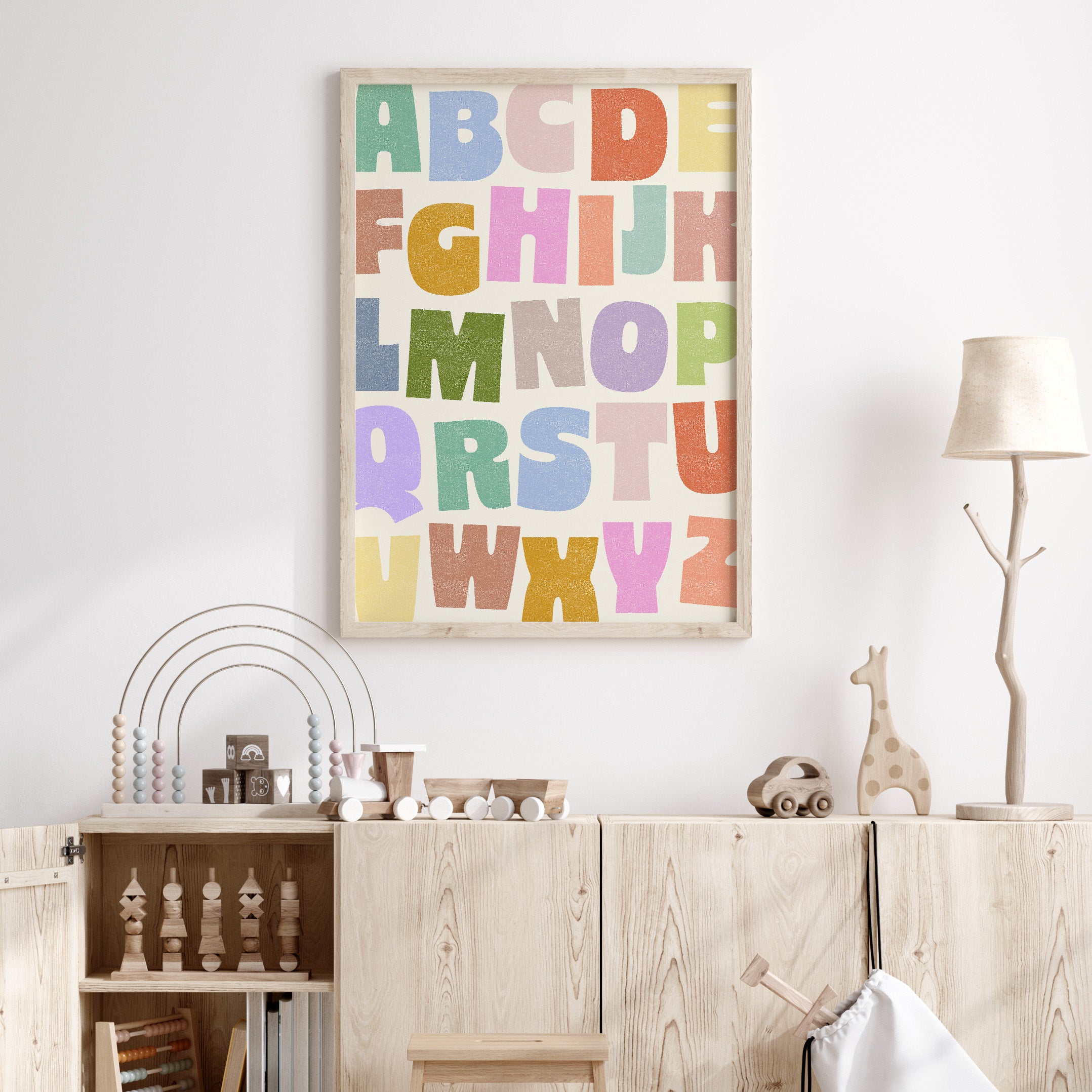 Biggie Alphabet in Rainbow