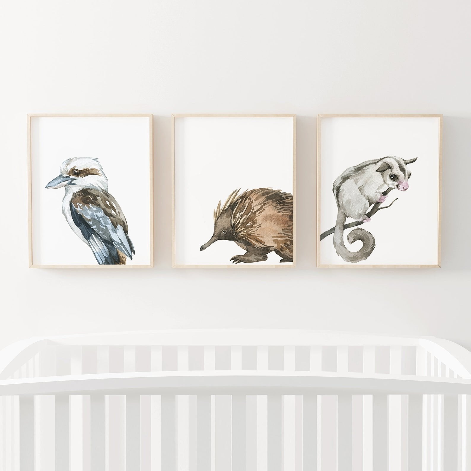 Australian Kookaburra - Tiny Art Club2nursery wall art, kids room prints, nursery prints australia, animal wall art, baby name poster, personalised baby name prints australia