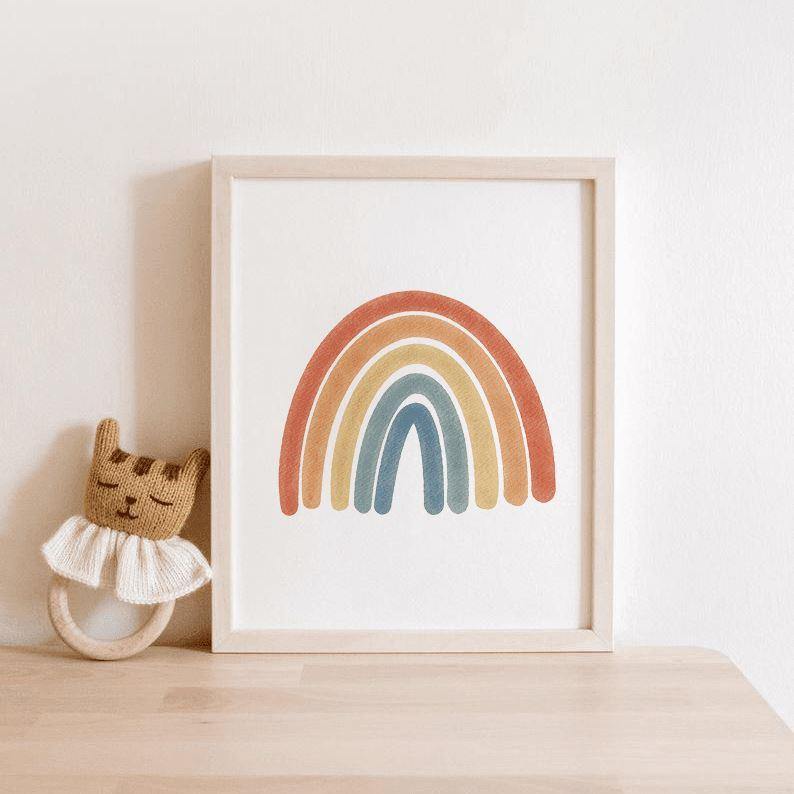 Boho Rainbow - Tiny Art Club2nursery wall art, kids room prints, nursery prints australia, animal wall art, baby name poster, personalised baby name prints australia