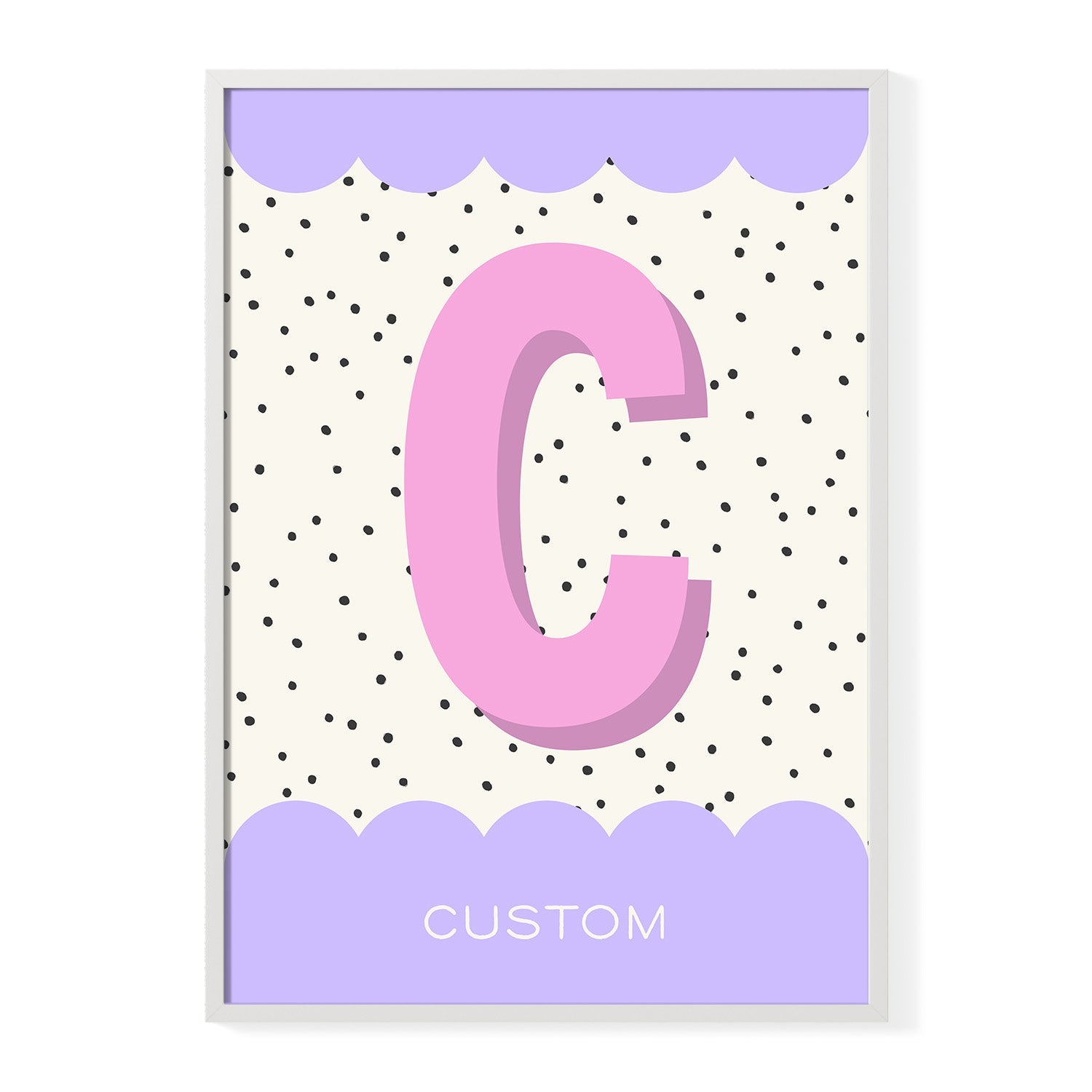 Personalised Bold Letter & Name Print